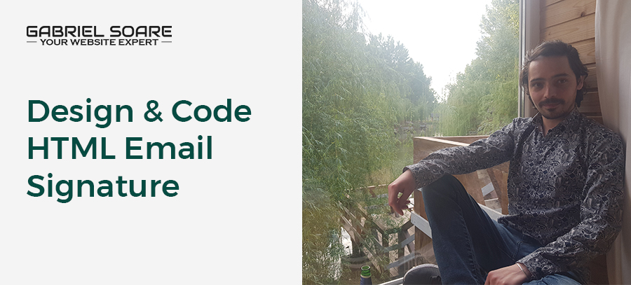 Design & code responsive HTML email signature by Gabriel Soare.